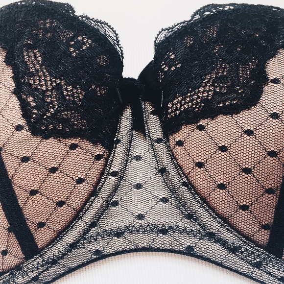 LAST ONE 🖤 Adjustable BLACK LACE BALCONETTE BRA - Picture 6 of 6